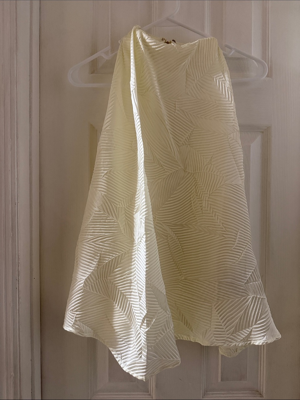 Donna Karan Ivory Geometric-Texture Silk Camisole